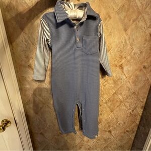 Striped Blue and White Romper - me & henry